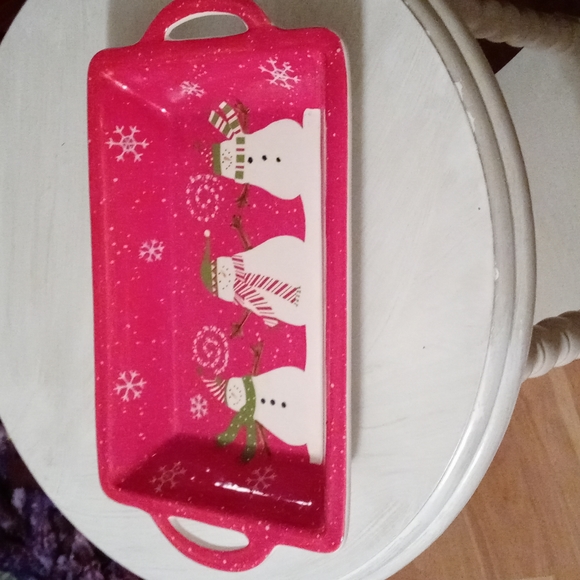 Debbie Mumm Simply Snowmen Christmas Tray - Picture 1 of 3